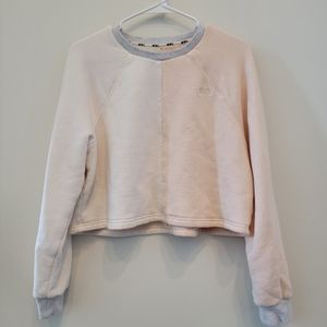 Madewell 2 Tone Crop Crew Neck Sweatshirt